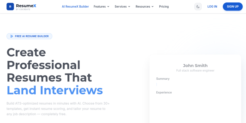 dCoreAX - Resume Builder preview